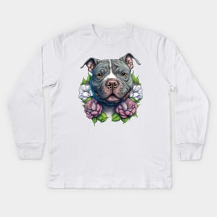 american bully dog lover Kids Long Sleeve T-Shirt